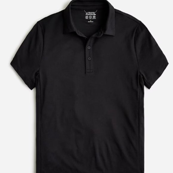J. Crew Performance Polo Shirt with Coolmax R in Black Size M - Picture 1 of 3